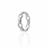 DSD ARKAIKA Linked Ring Silver & Textured silver