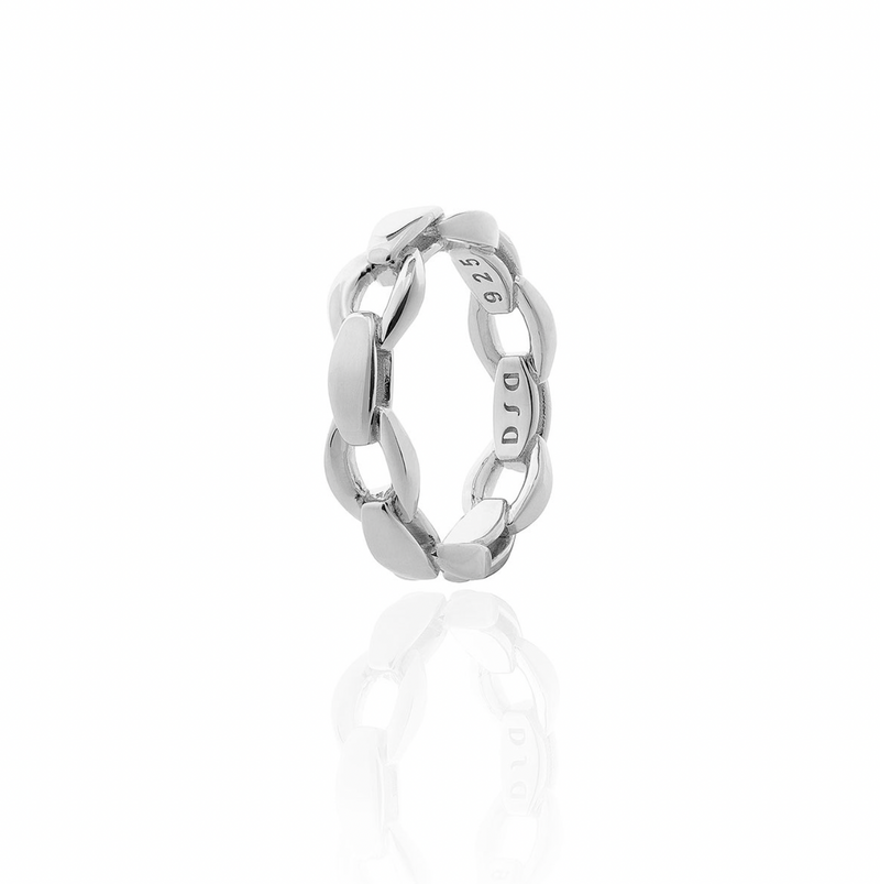 DSD ARKAIKA Linked Ring Silver & Textured silver